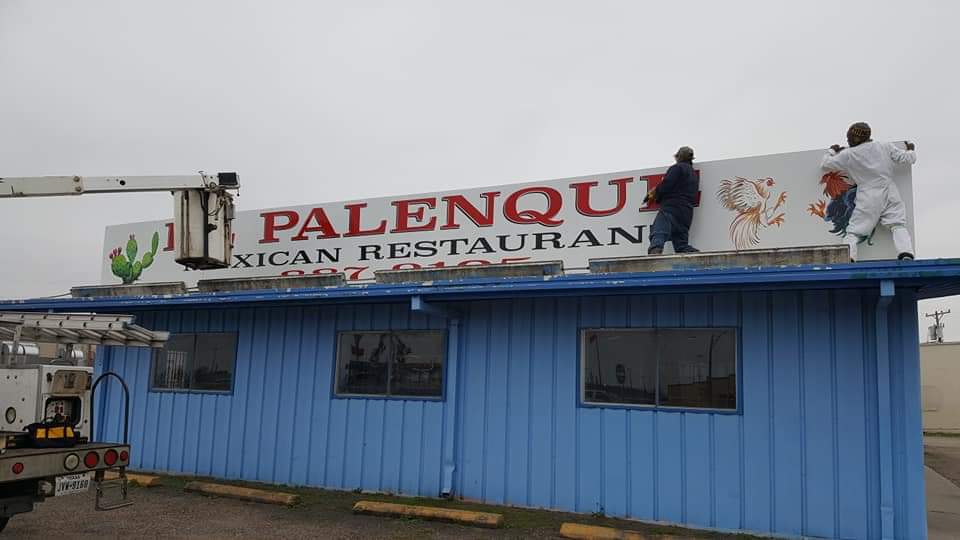 Commercial sign installation